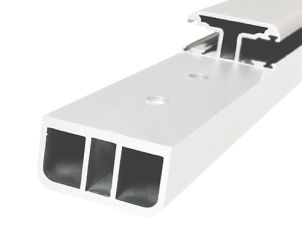 Railing front mounted center, white