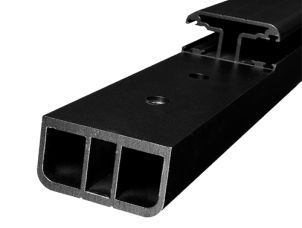 Railing front mounted center, black
