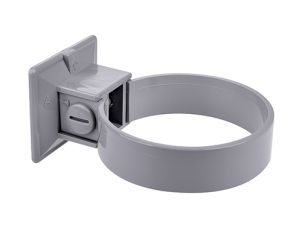 Clamp for plastic pipe 90 mm grey (2 per pack)
