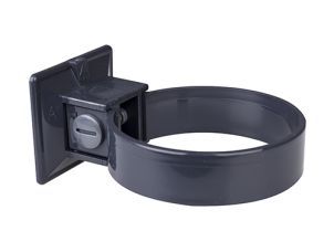 Clamp for plastic pipe 90 mm graphite (2 per pack)