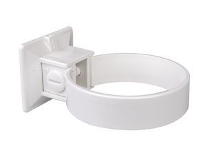 Clamp for plastic pipe 90 mm white (2 per pack)