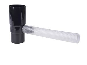 Water outlet w. flexible hose 75 mm black