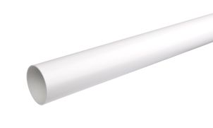 Downspout 75 mm white 3 m