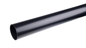 Downspout 75 mm black 3 m