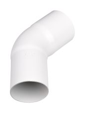 Elbow 75 mm 45° white