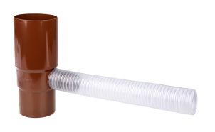 Water outlet w. flexible hose 75 mm brown