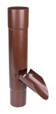 Water exhaust w. flap 110 mm brown