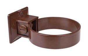 Clamp for plastic pipe 90 mm brown (2 per pack)